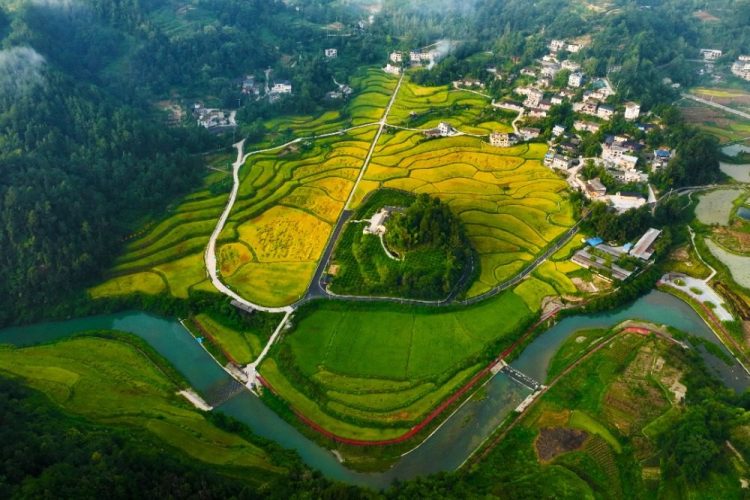重慶黔江：水美鄉村秋色濃