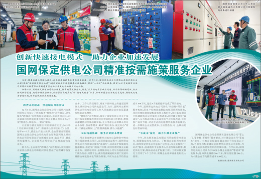 國網保定供電公司精準按需施策服務企業