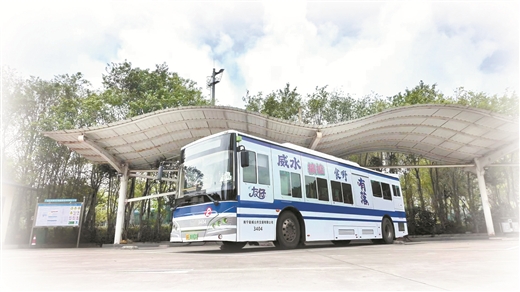 坐上公交遊八桂 一路繁花一路景