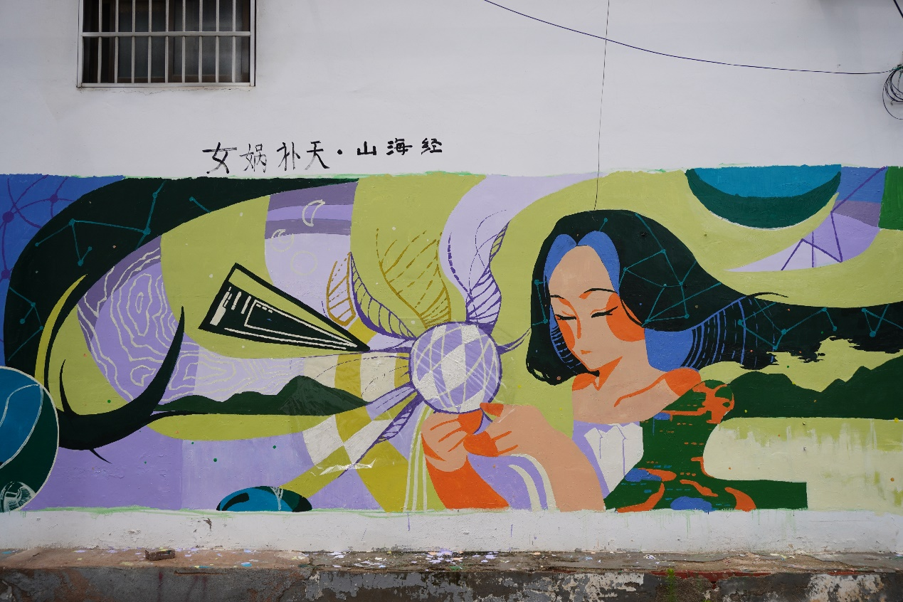石家莊市鹿泉區：藝術點亮鄉村——美院學子為鹿泉繪製文化墻繪_fororder_圖片5