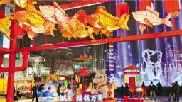 浙江杭州：多彩花燈映武林