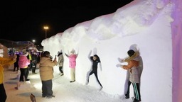 吉林遼源：60余組冰雪雕打造夢幻城堡