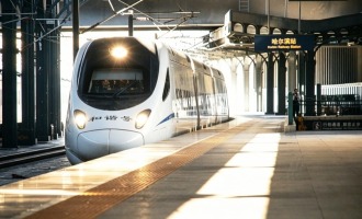 我國最北高鐵哈伊高鐵首次開行動車組測試列車