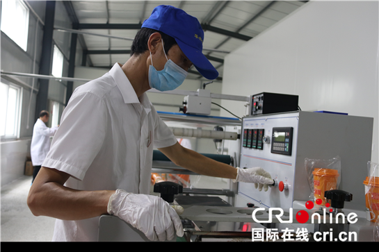鎮安萬噸農産品深加工廠投産  將帶動1萬名群眾脫貧致富_fororder_鎮安華興特色農産品開發有限公司魔芋産品加工車間（石永波 攝）_副本