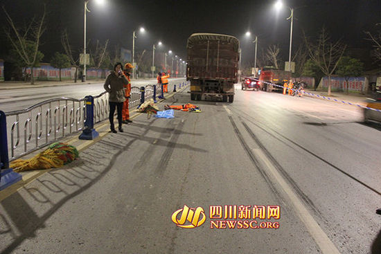 七旬環衛工早晨作業被撞身亡 剎車痕跡達9米(圖)