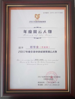 齊家網鄧華金榮獲2017全球卓越成就獎“年度風雲人物”