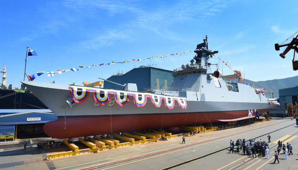 韓國最新型隱身護衛艦下水