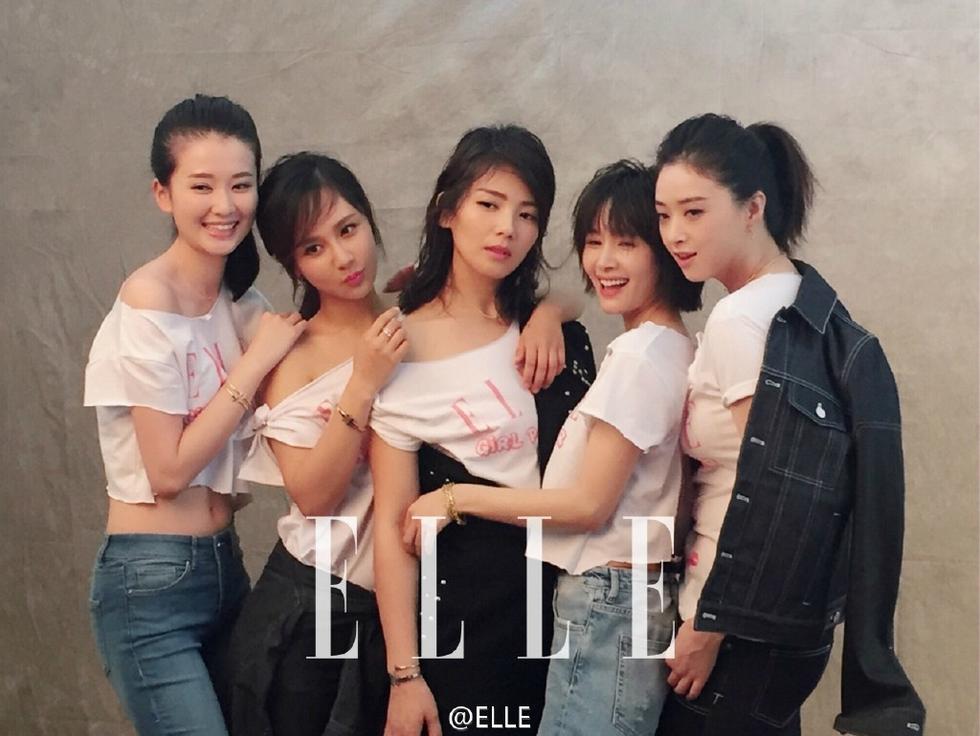 組圖：歡樂頌五美同框 劉濤的髮型有點“喧囂”_娛樂_騰訊網