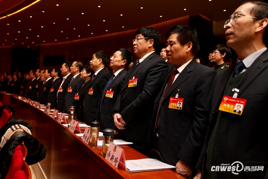 【2018兩會專題  左上圖 顯示圖在稿件最下方】陜西省政協十二屆一次會議開幕 500多名新一屆政協委員到會履職