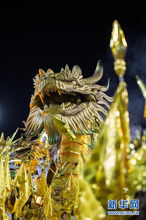 巴西老牌桑巴舞校以中國主題亮相裏約狂歡節