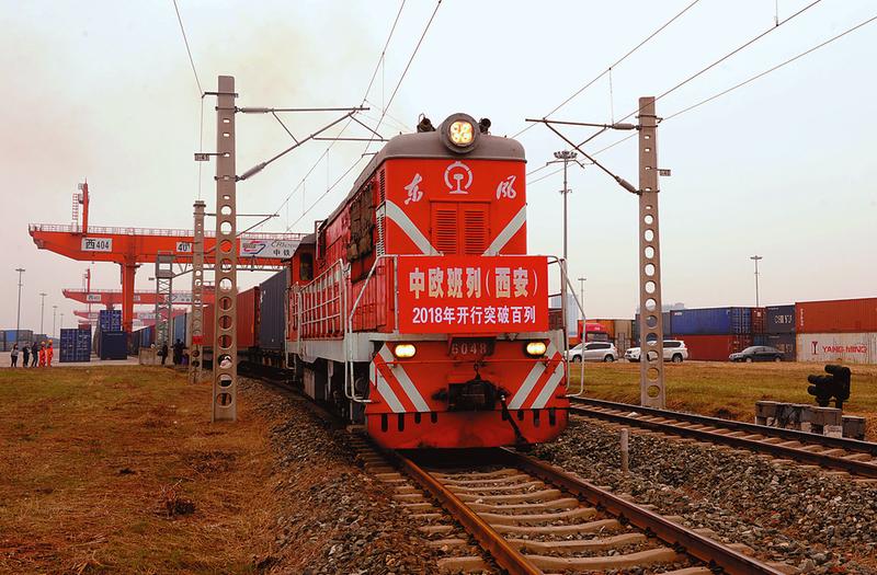 今年陜西第100列中歐班列開行_fororder_列車