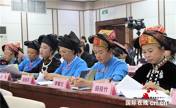 圖片默認標題 圖片默認標題_fororder_首次參加研討會的雲南文山西疇縣壯學專家代表 攝影 郭晶