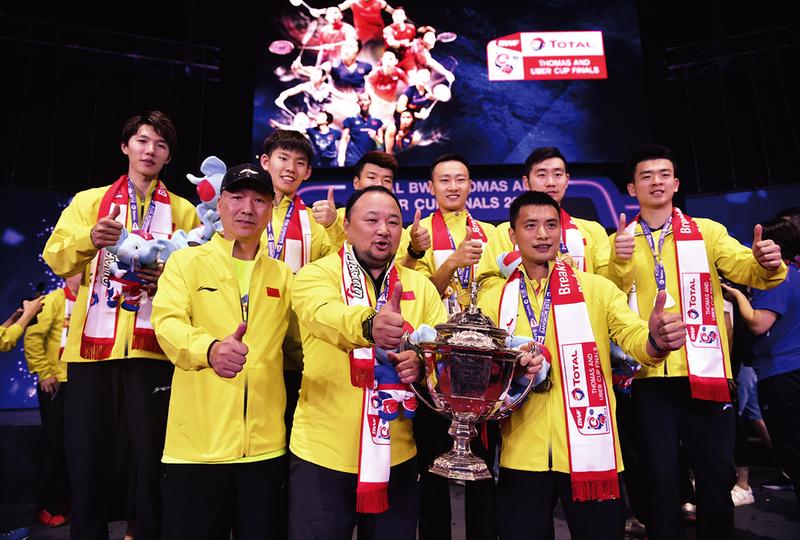 【體娛 顯示圖在稿件最下方】3:1戰勝日本 中國羽球重奪湯杯