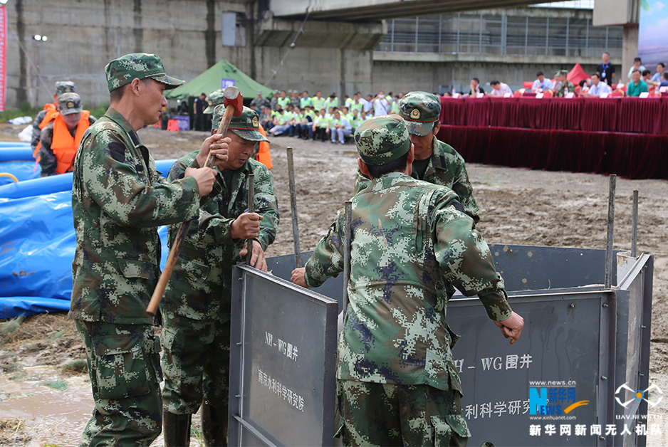 航拍湖北2018防汛抗旱軍地聯合演練