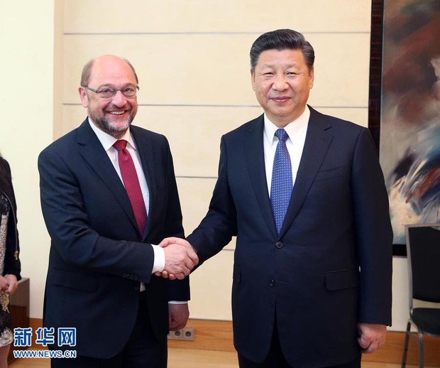 習近平會見德國社會民主黨主席舒爾茨