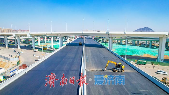 濟南零點立交“拼圖”完成!最後一處環形匝道即將合龍