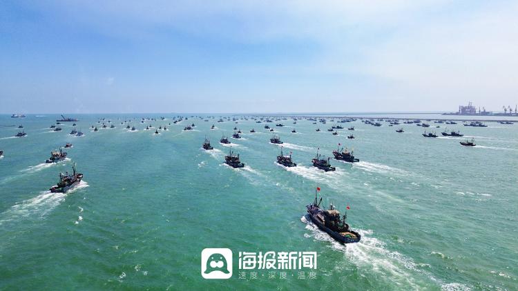 日照嵐山1300余艘漁船揚帆出海