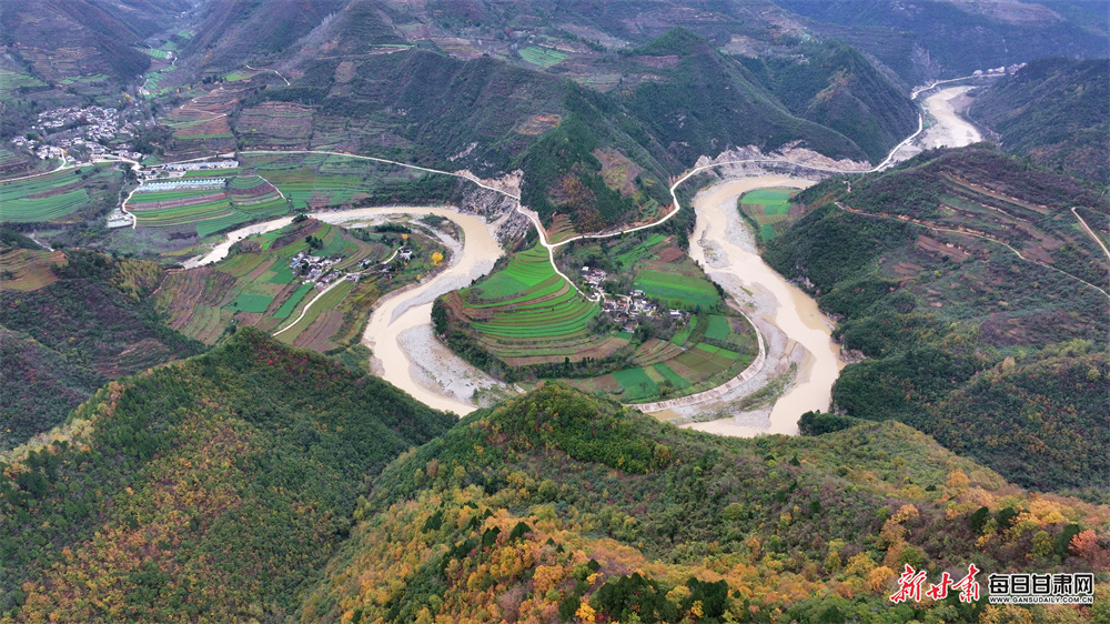 隴南康縣迷壩冬日鄉村風景獨好