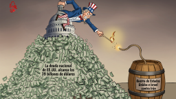 【Caricatura editorial】Encender la chispa en el “pico” de la deuda