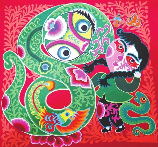 慶陽布貼畫：垣上生花傳匠心