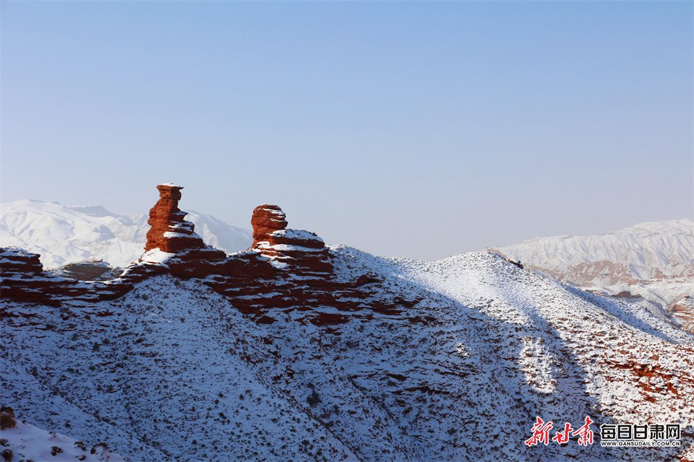 春雪後張掖平山湖大峽谷別樣美_fororder_2