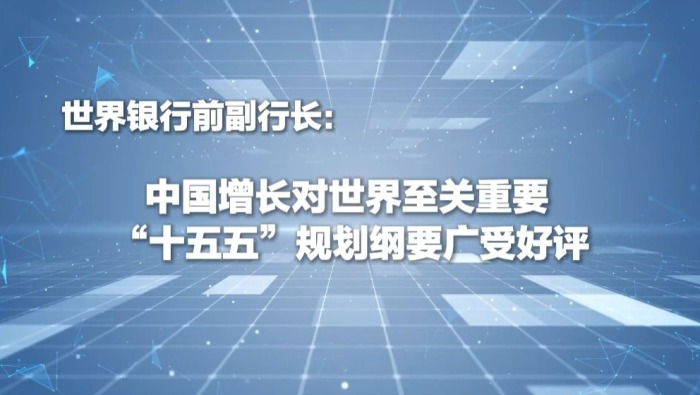 世界銀行前副行長：中國“十五五”規劃綱要廣受好評