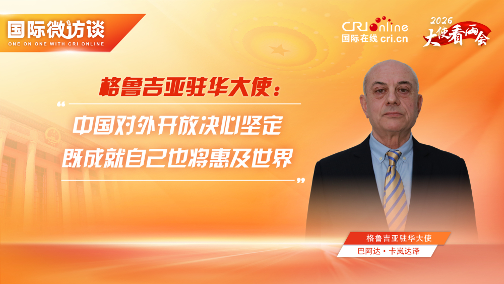 格魯吉亞大使：中國對外開放決心堅定 既成就自己也將惠及世界_fororder_兩會-格魯吉亞駐華大使(1)(1)