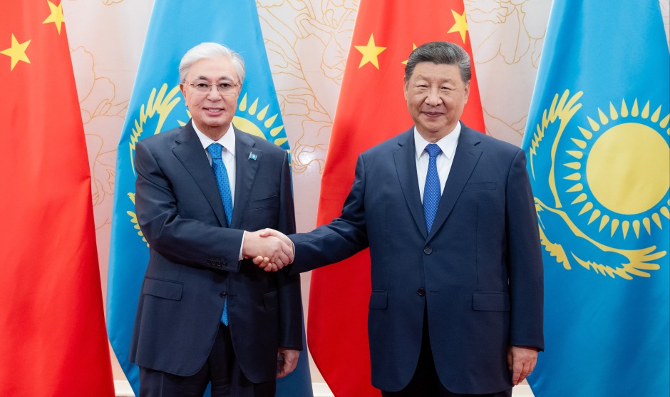 習近平會見哈薩克斯坦總統托卡耶夫_fororder_上合組織天津峰會丨習近平會見哈薩克斯坦總統托卡耶夫XxjpsgC000346_20250830_PEPFN0A001.JPG