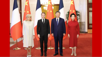 “讓中法全面戰略夥伴關係在‘新甲子’走得更穩更好”_fororder_時政紅底